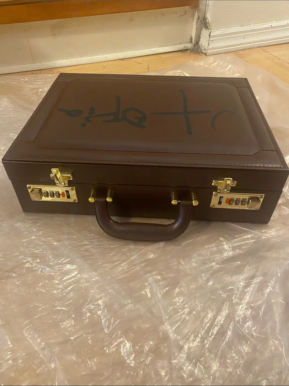 TRAVIS SCOTT “UTOPIA” BRIEFCASE - Limited-Edition Collectable, Brown Learher NWT